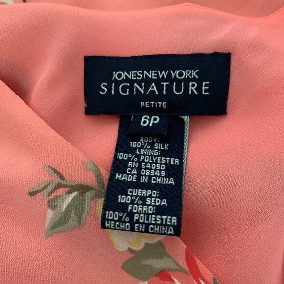 SILK MIDI DRESS Lined Sleeveless JONES NY SIGNATURE PETITE Sz 6 P - Picture 5 of 14